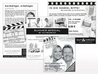 Zeitungsanzeigen für Cut & Cream