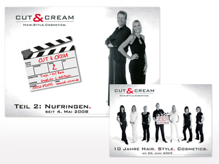 Großflächenplakate für Cut & Cream