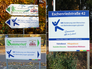 Neue Beschilderung für die VK gGmbH