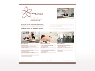 Webseite für Physio Basics