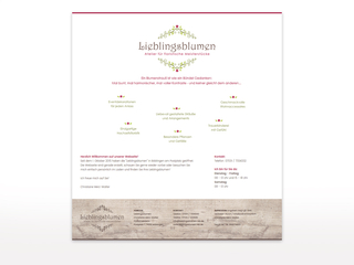 Webseite für Lieblingsblumen