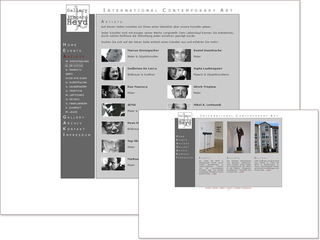 Webseite für Heyd Gallery
